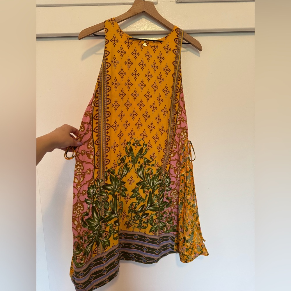 FARM Rio Printed High Neck Mini Dress Large